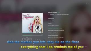 When You're Gone - Avril Lavigne  lyric video HD 1080p