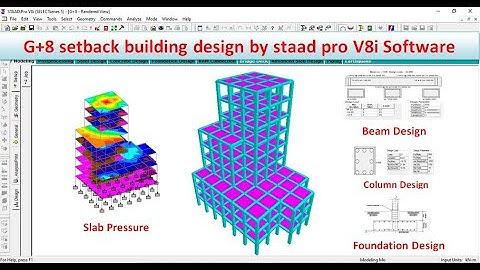 G+8 set back building design | Civil engineering | staad pro | online course | software training |