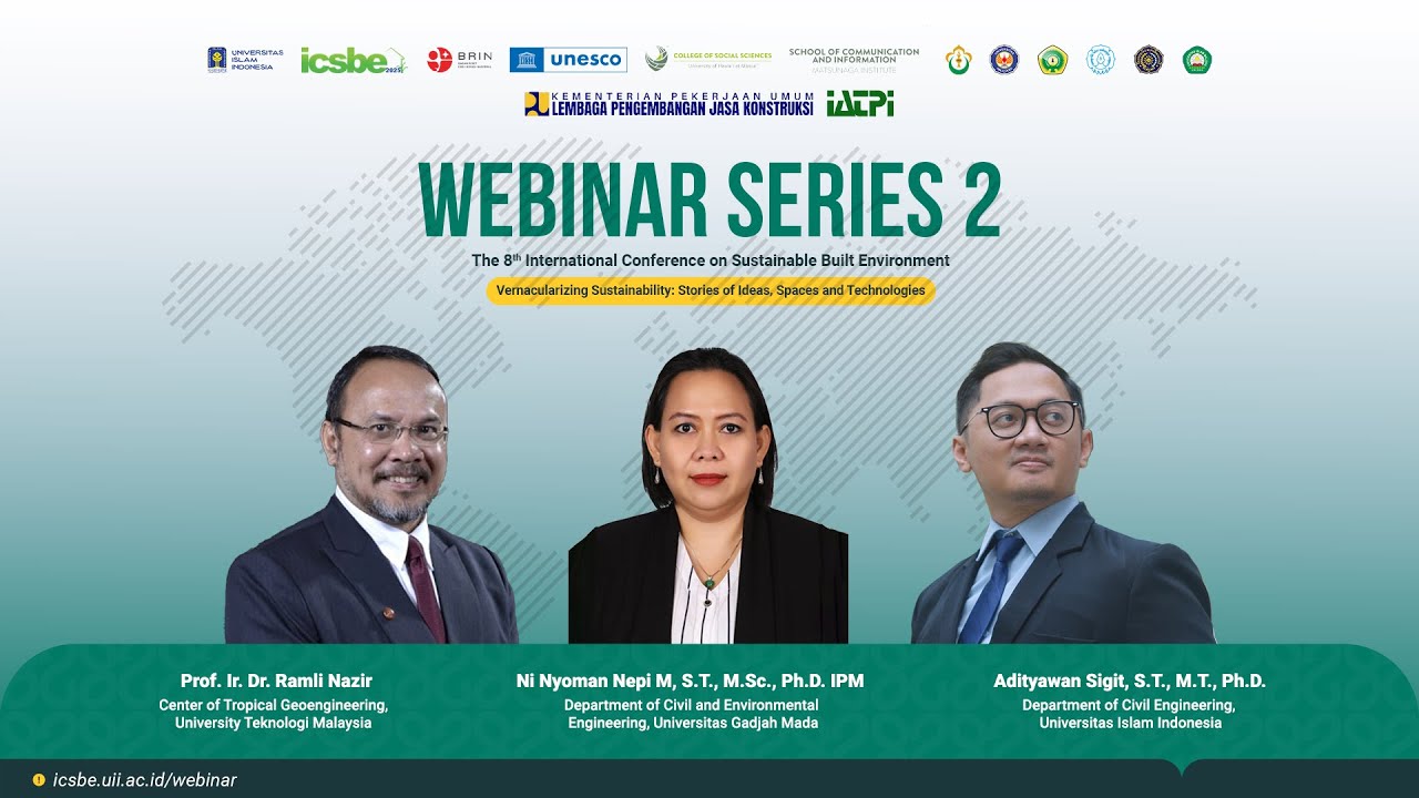 WEBINAR 2 - The 8th International Conference on Sustainable Built Environment (ICSBE 2025)