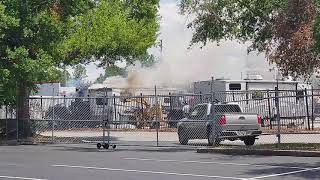 Orange County Fire Rescue FL RV Fire in Storage.