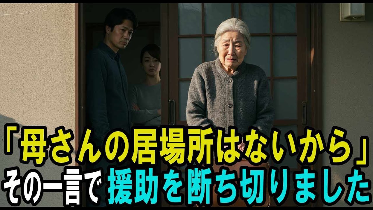「母さんは“家族じゃない」── 息子夫婦の冷たい一言で、すべてが崩れた