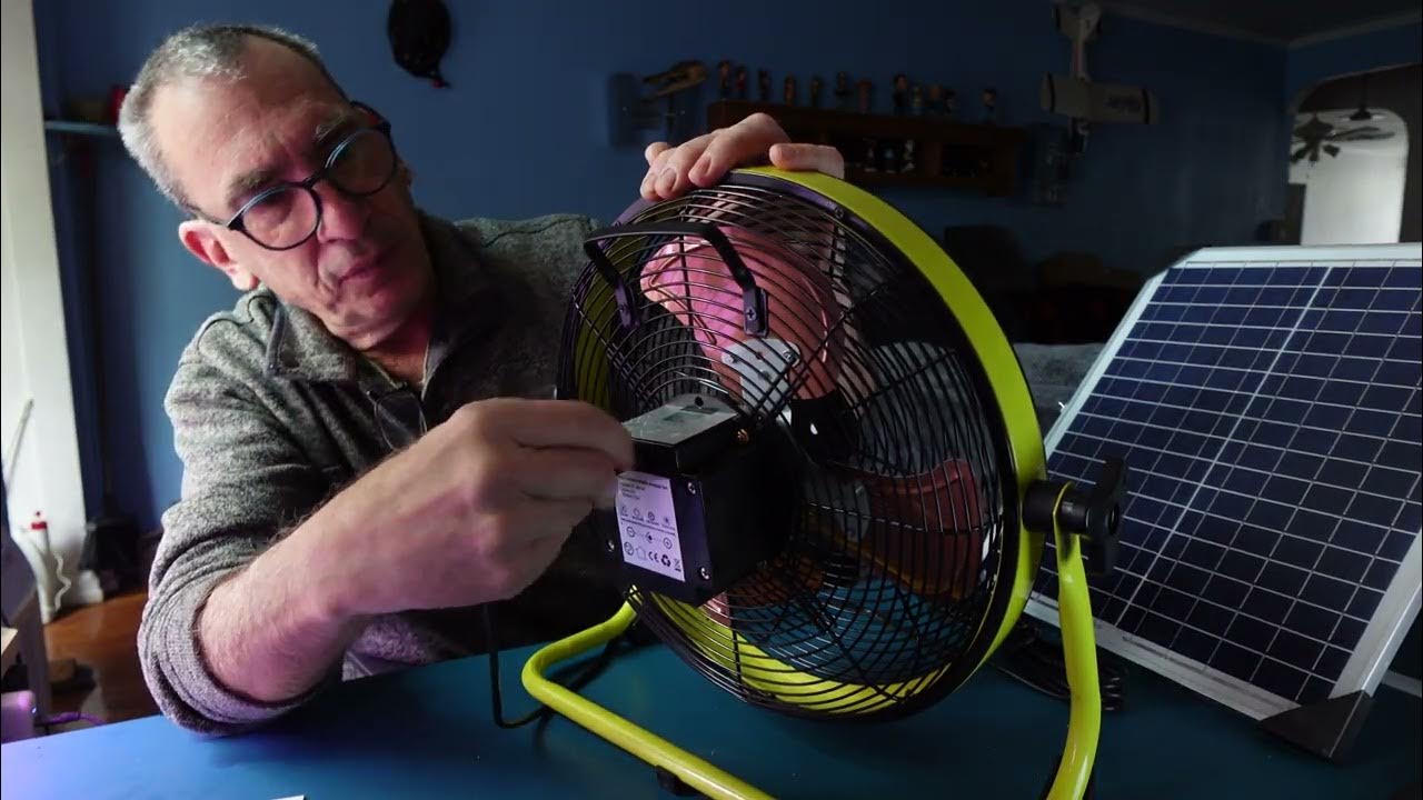 lcocove Battery Operated Solar Fan, Home or Outdoor Dualuse Portable