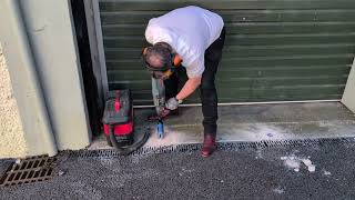 Drilling Dam Easy Anchor Base Holes