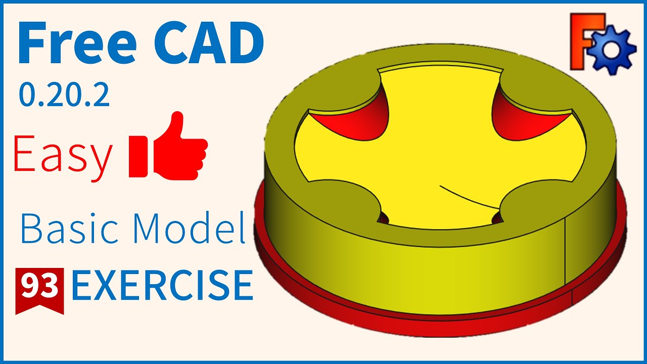 FreeCAD Tutorial for beginners,basic model exercise-93 - YouTube