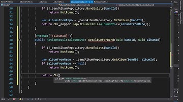 RESTful API with ASP.NET Core 3.0 - 32/50 - Implementing GetAlbum For Band
