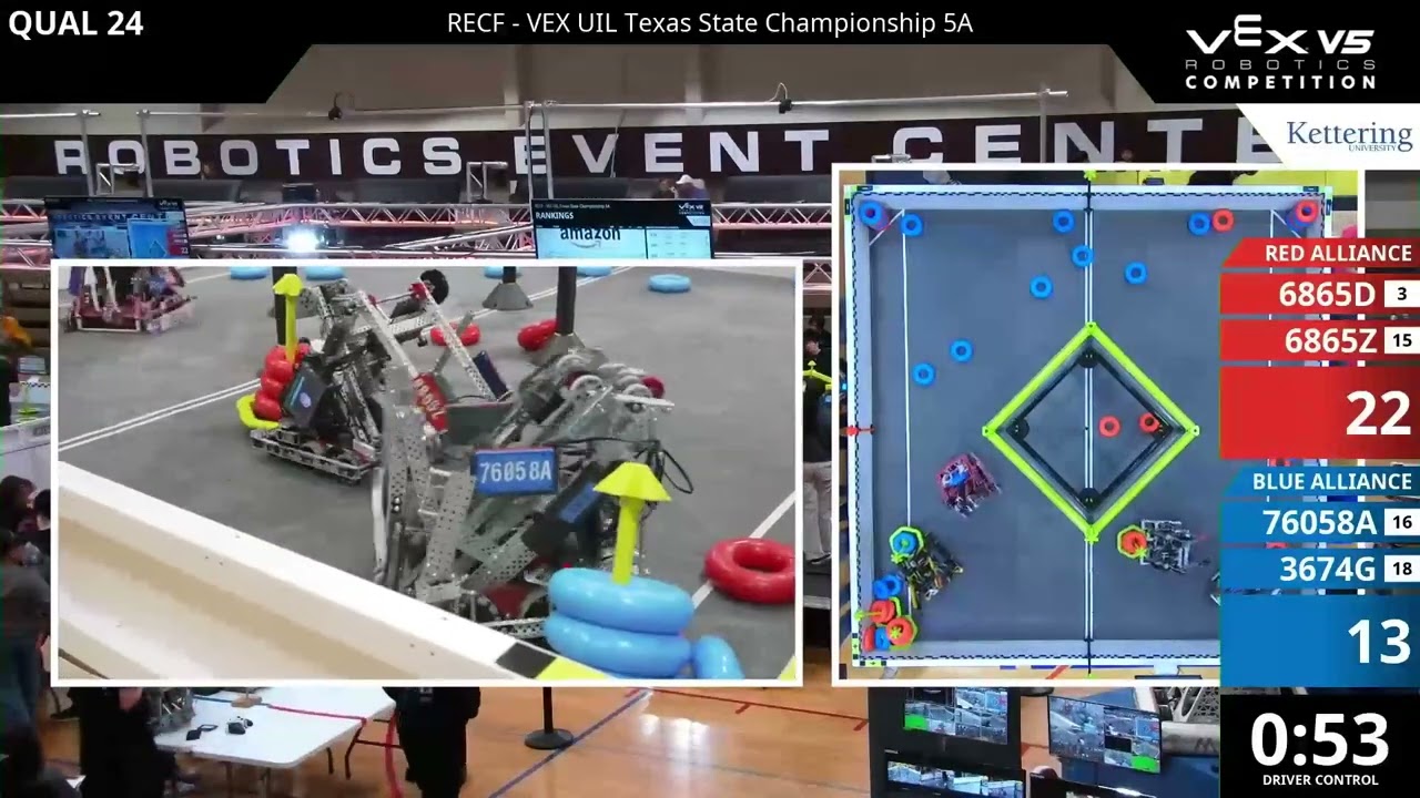 Q24 | 6865D & 6865Z vs. 76058A & 3674G | RECF - VEX UIL Texas State Championship 5A 2025