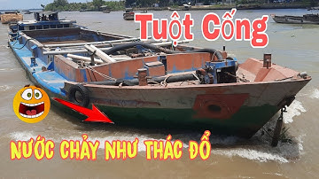 Hai SÀ LAN tuột dốc khi VƯỢT CỐNG gặp nước chảy như THÁC đổ tại cống ngăn mặn TRÀ VINH