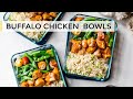 BUFFALO CHICKEN BURRITO BOWLS | easy meal prep recipe