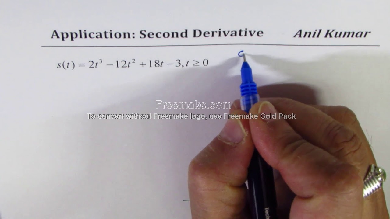 Curve Sketching Position Velocity Acceleration Speed
