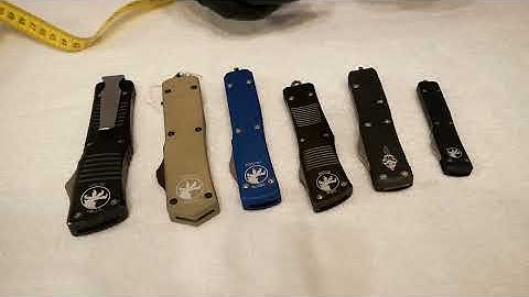 Microtech Out The Front knife size comparison