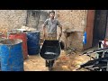 Reuse Oil Drum | Making Wheelbarrow With Oil Drum