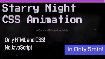 Code a Starry Night CSS Animation Background (Easy) | CSS for Beginners | 5min Tech Projects