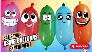 SATISFYING SQUEEZING COLORFUL BALLOONS ASMR For Stress Relief | Funny Slime Balloon Video Experiment