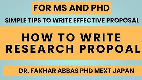 What is Research Proposal | How to write effective Research Proposal | Simple Tips