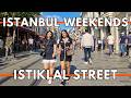 ISTANBUL TURKEY 2026 4K WALKING TOUR | Istiklal Street Weekend Crowds &amp; Sunny Day City Life