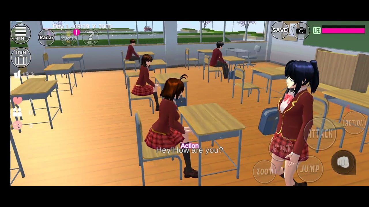 Going to class in Sakura School Simulator - YouTube