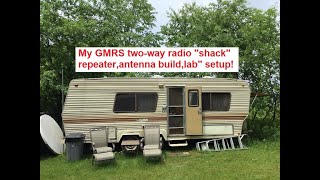 🔺My easy way to "build" a GMRS two-way radio "shack" repeater, antenna build lab/workshop!🔺