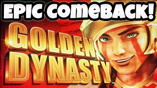 EPIC Comeback! Huge Win, Triple Up in Konami's Golden Dynasty slot for Throwback Thursday!