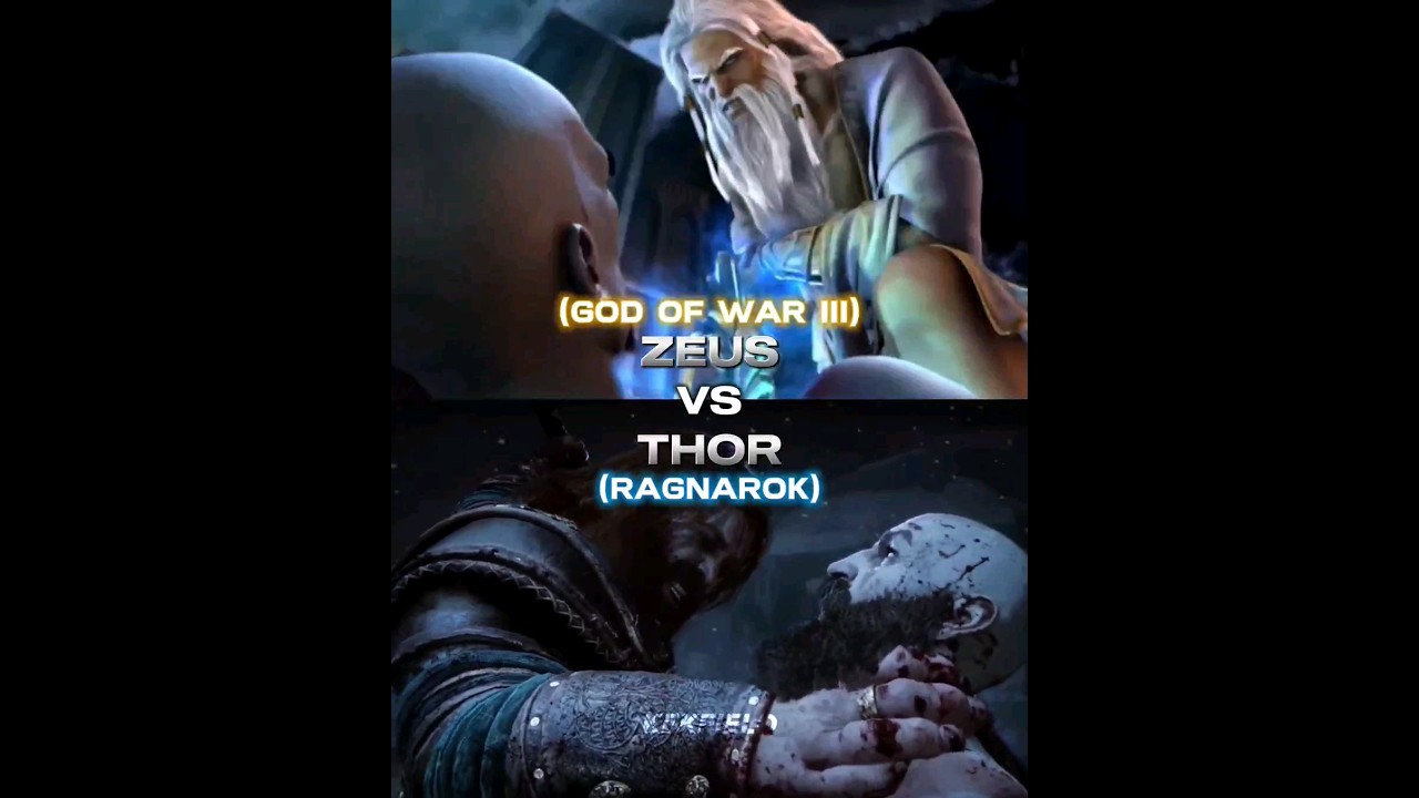 Zeus vs Thor | Battle #shorts #godofwar #godofwarragnarok