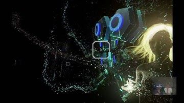 PlayStation VR REZ Infinite playing with LEAP Motion finger tracking: Area X