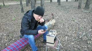 Радиосвязь на КВ из леса. Антенна OCF (Виндом) / TRX SW2010. EW8OO Весна 2021г.