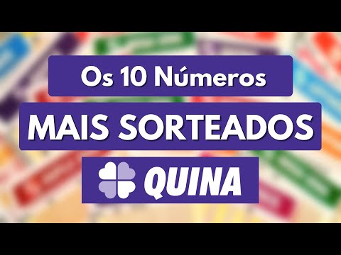 10 números mais sorteados da Quina