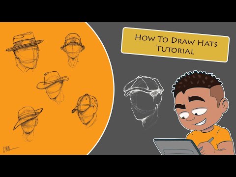 How To Draw Hats On The Head  Tutorial