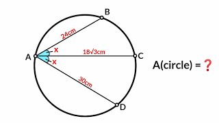 Can you find area of the circle? | (Fun Geometry Problem) | #math #maths | #geometry