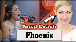 MORISSETTE AMON - Phoenix (live on Wish Bus 107.5) - Vocal Coach & Professional Singer Reaction