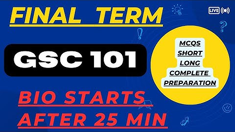 Gsc101 final term | Gsc101 mscqs finalterm | Gsc101 final term mcqs