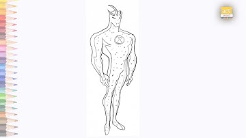 Alien X de Ben 10 drawing | Alien X drawing | Cartoon Drawings