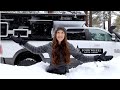 Winter Storm in a Truck Camper - Living the Van Life - Four Wheel Hawk AEV Prospector 4x4