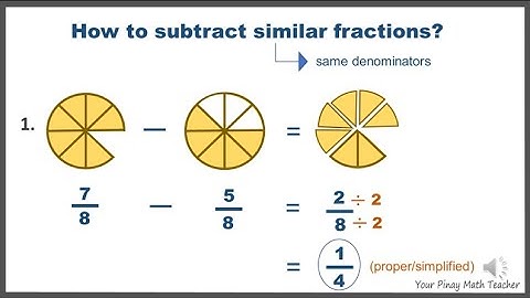 Visualizing subtraction of similar fractions & mixed numbers  | Pinay Math Teacher