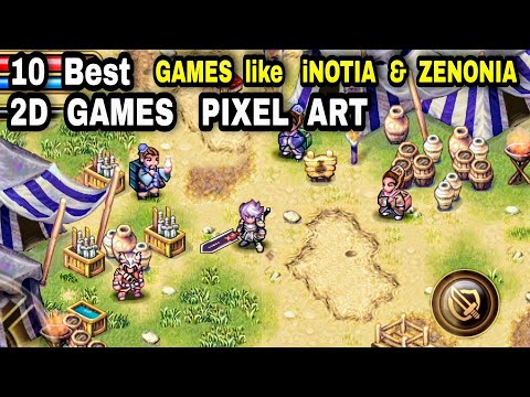 Top 10 Pixel Art Games OFFLINE OPEN WORLD Games Android (Pixel art games Like ZENONIA and iNOTIA)