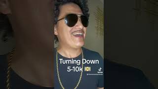 Turning Down 5-10k To Perform As Bruno Mars