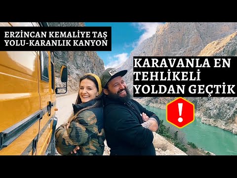 KARAVANLA EN TEHLİKELİ YOLDAN GEÇTİK - ERZİNCAN KEMALİYE TAŞYOLU - KARANLIK KANYON - Camperbees #6