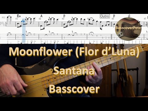 Santana Moonflower Bass Cover Tabs Score Standard Notation Chords Transcription 