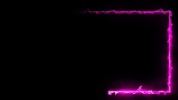 Pink Energized Neon Light Rectangle | Glowing Light | Neon Frame |  | Neon Border |Loop Black Screen