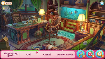 Manor Matters hidden objects #162 Study HD - Hard Level - failed in camel | lotus, cocktail, target