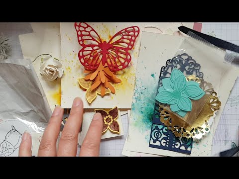 How to use scraps to make beautiful cards #usingscraps #stampinup #frugalcrafting paper mache