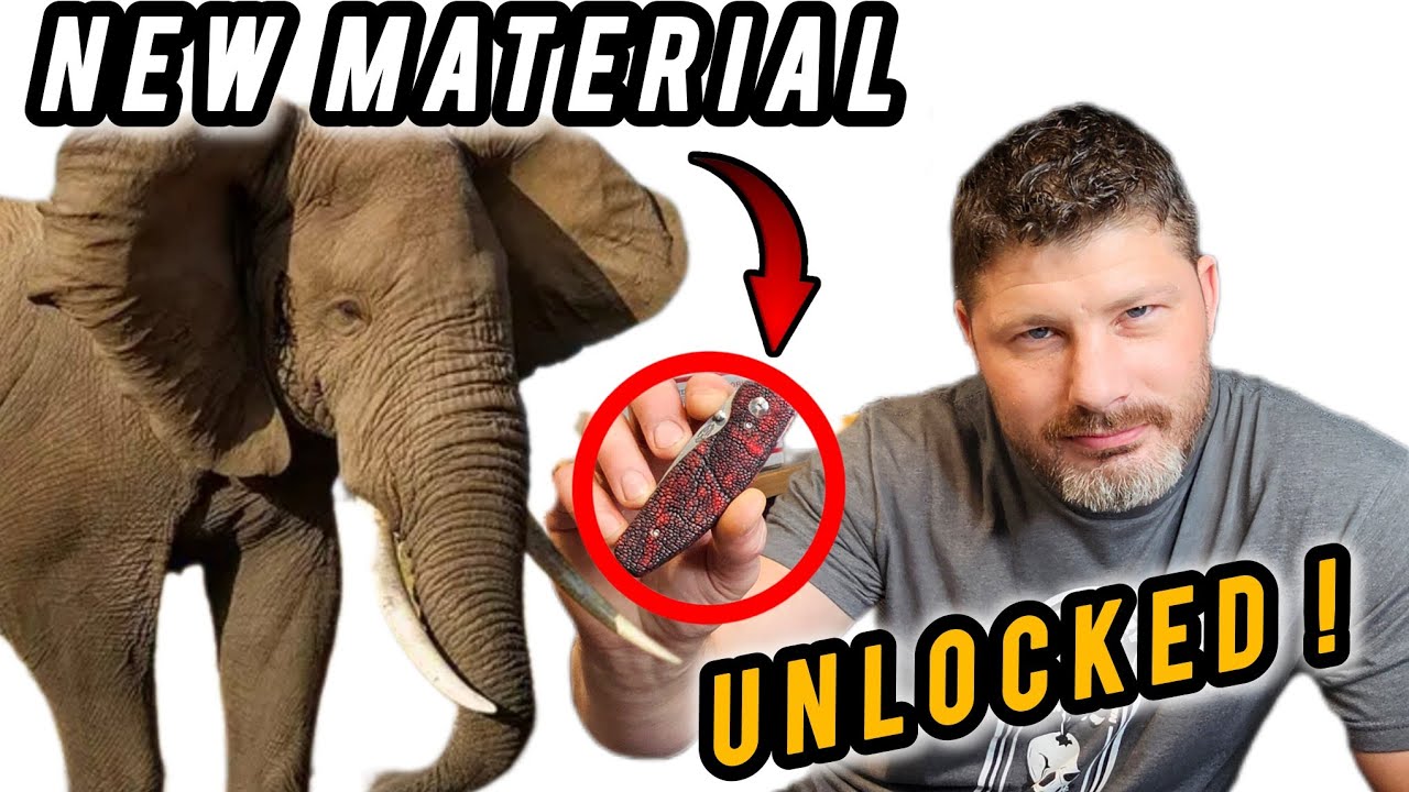 Getting Wild With Real Elephant Knife Scales ?? IT FEELS SO COOL Getting Wild With Real Elephant Knife Scales ?? IT FEELS SO COOL