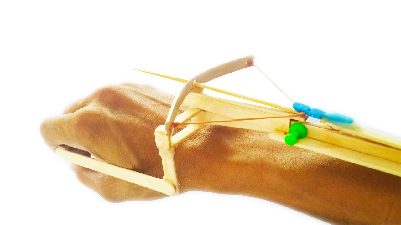 How to make a "Crossbow of Assassin's Creed" with Popsicle stick YouTube