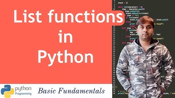 How to use List functions in Python