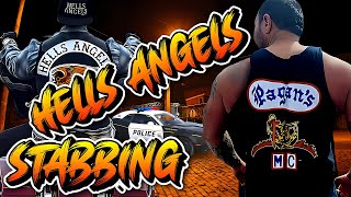 Hells Angel Stabs Man In Attack (PAGANS MC POLICE CHASE)