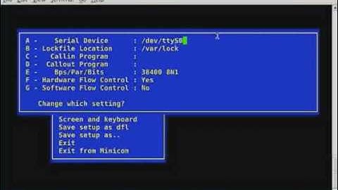 minicom serial video how to