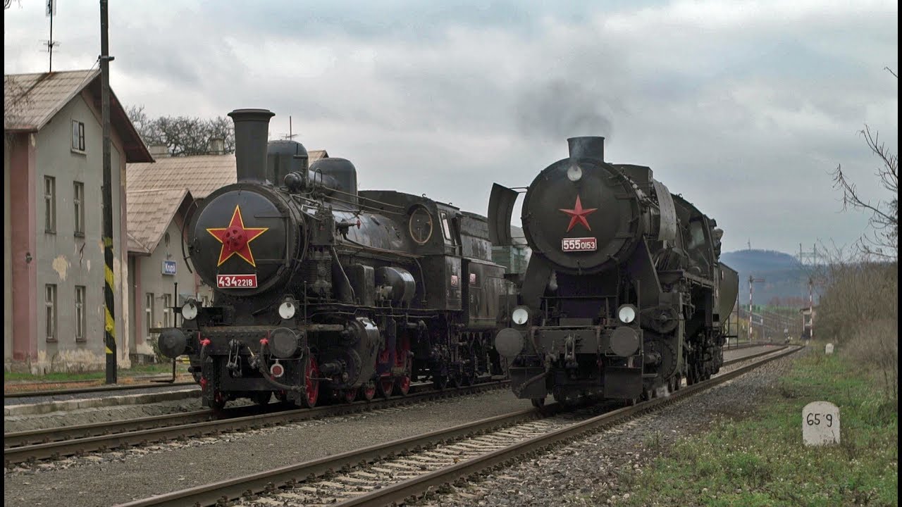 Převoz parních lokomotiv KHKD 555.0153 a 434.2218 z Kněževsi do Turnova