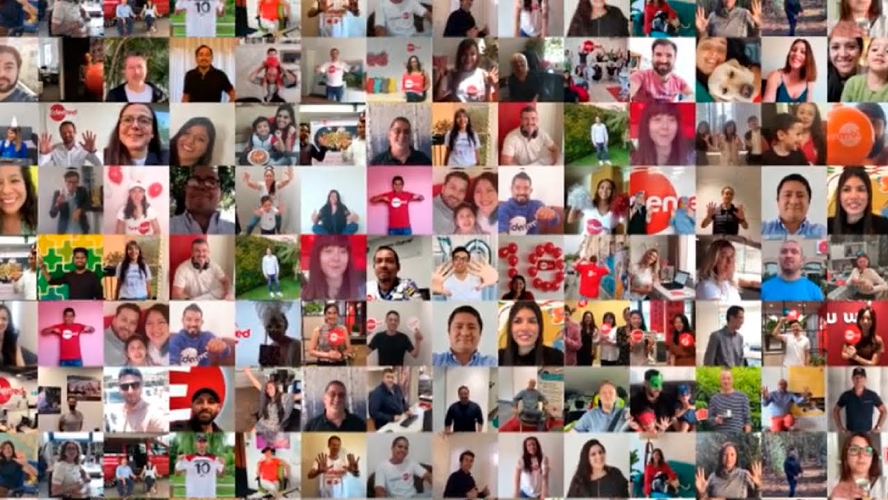 10,000 vibing hearts for Edenred's 10-year anniversary - YouTube