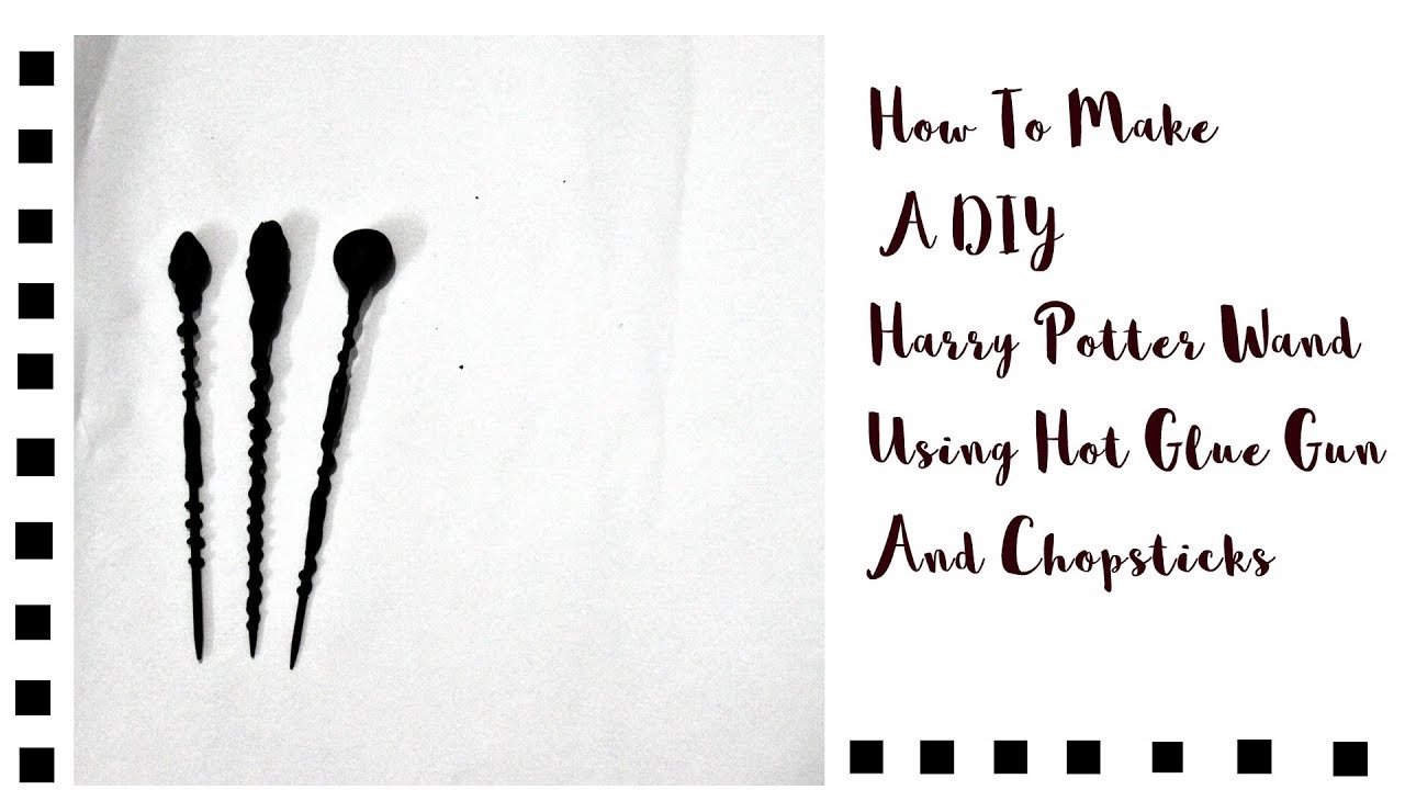 How To Make A Diy Harry Potter Wand Using Hot Glue And Chopsticks