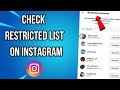 How To Check Restricted List On Instagram