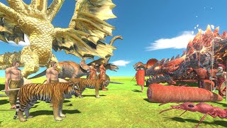 Yellow War - Yellow Team VS Red Team - Animal Revolt Battle Simulator